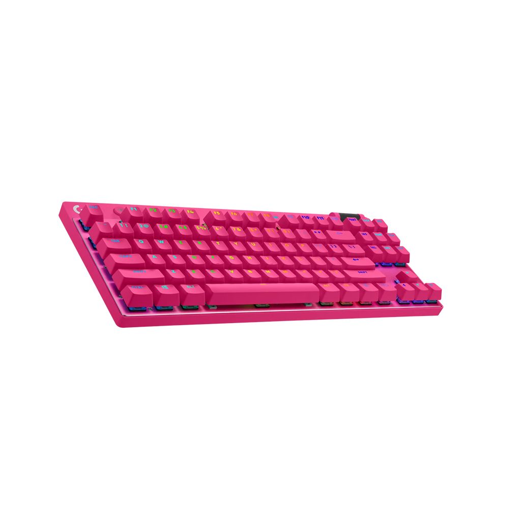 LOGITECH tipkovnica G PRO X TKL Brown Tactile, Lightspeed, roza, USB, SLO g.