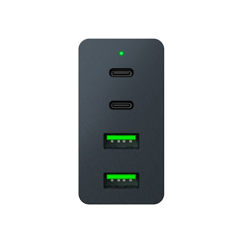 RAZER zidni punjač s 4 priključka USB-C 130W GaN, 2x USB-C PD 100W, 2x USB-A 18W