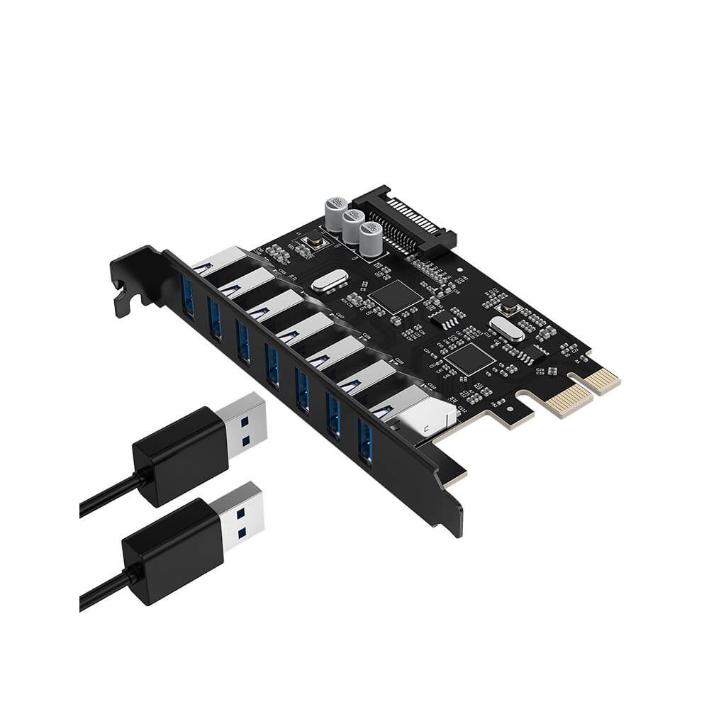 ORICO kartica za proširenje PVU3-7U PCIe 3.0 x1, USB 3.0 sa 7 priključaka