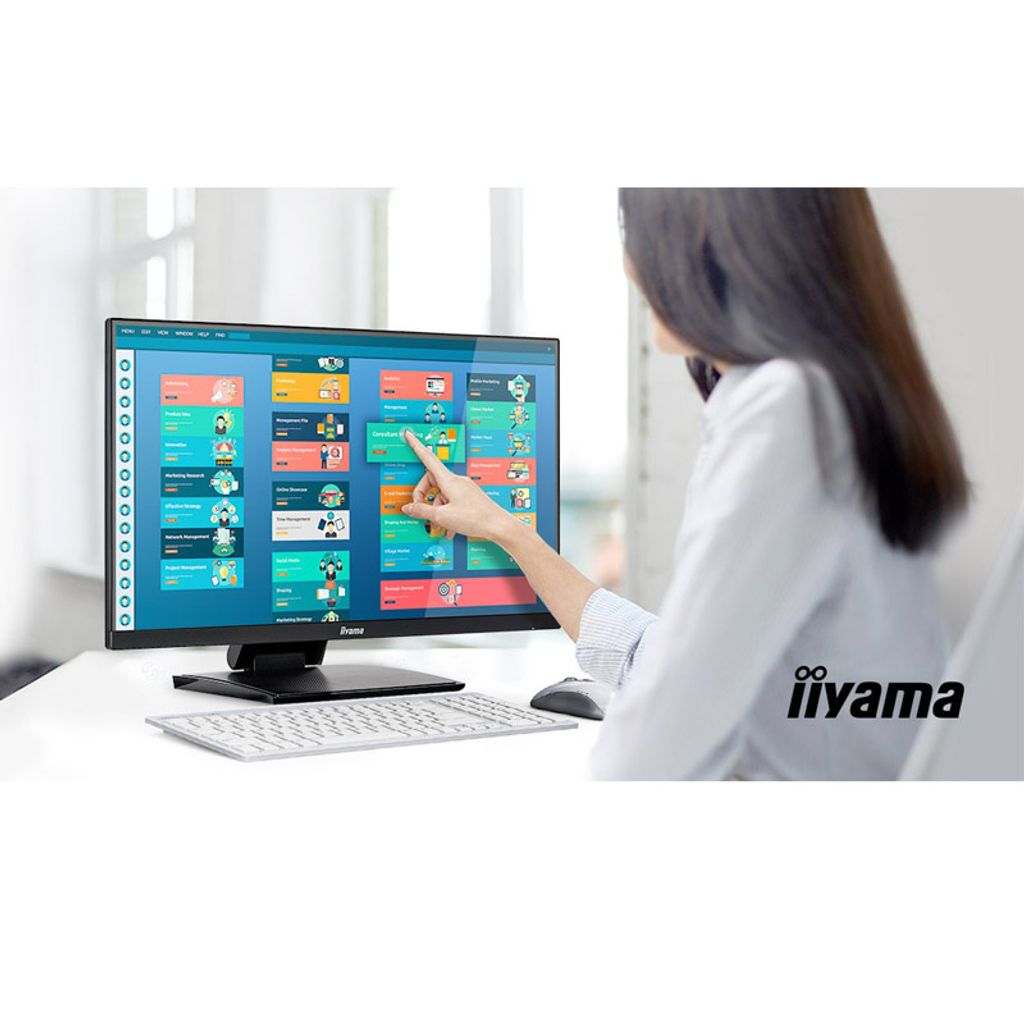 IIYAMA monitor osjetljiv na dodir s ProLite T2454MSC-B1AG zvučnicima