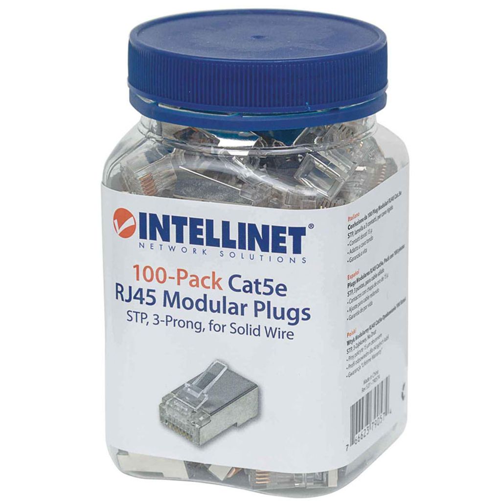 INTELLINET Cat5e RJ45 STP 3-točkovni modularni priključci 100 kom