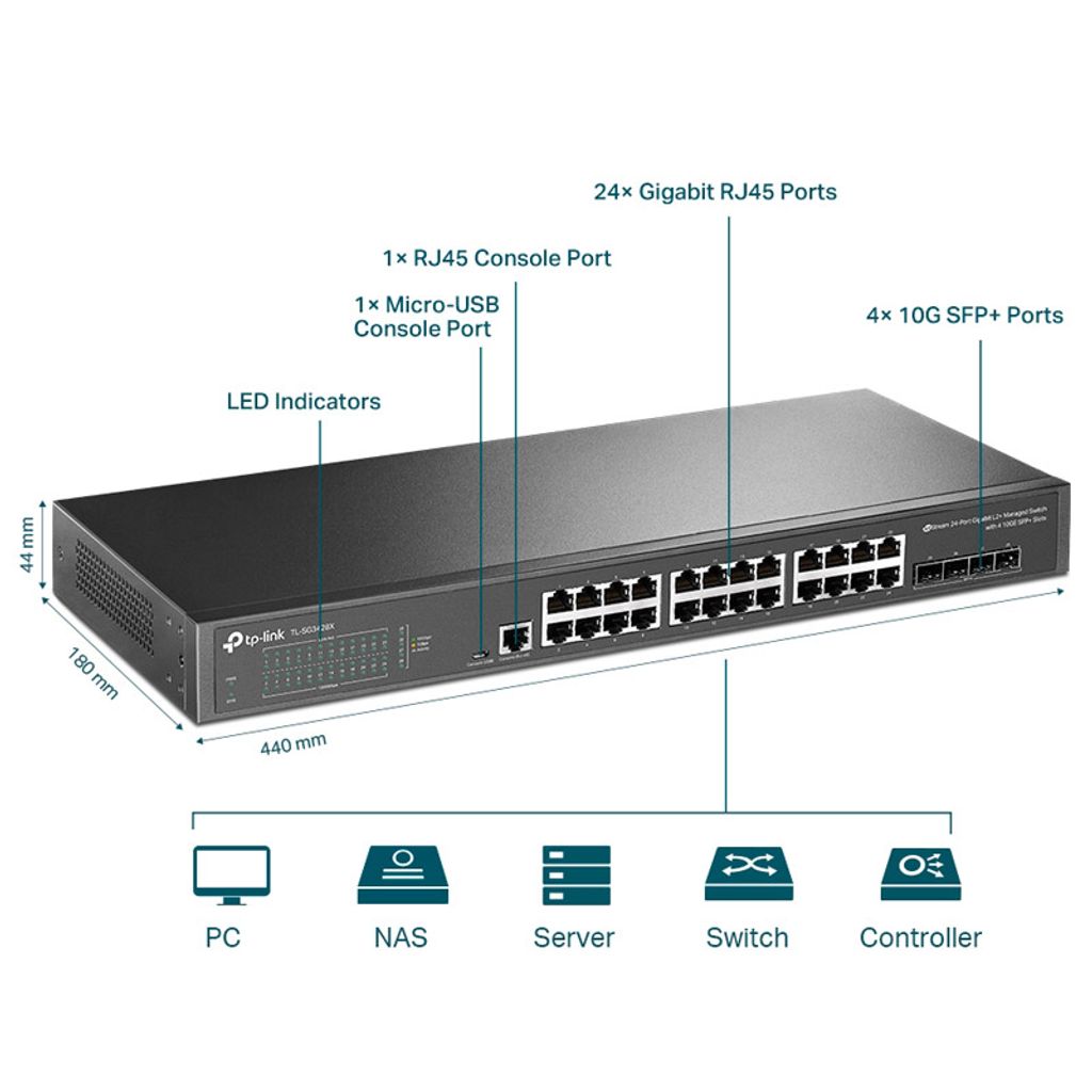 TP-LINK mrežni prekidač-prekidač JetStream TL-SG3428X