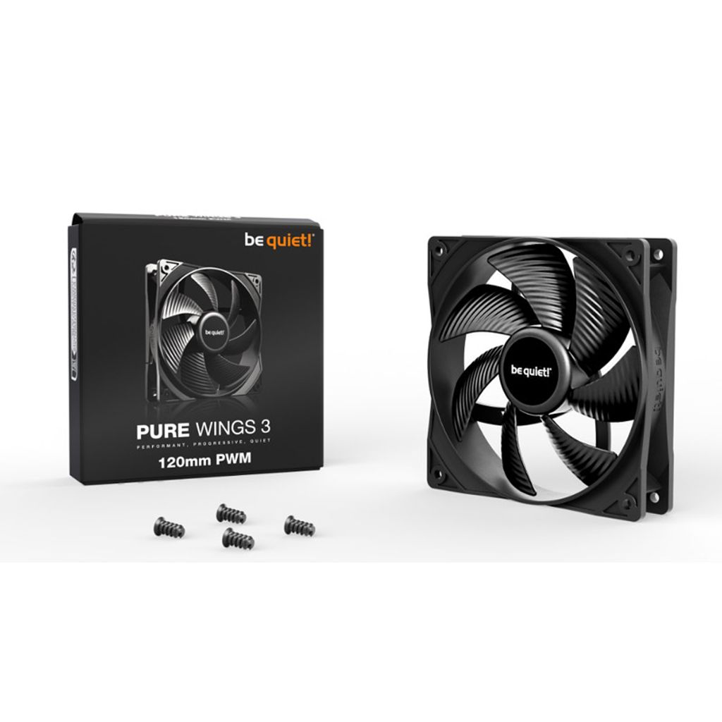 BUDI TIHO! Pure Wings 3 (BL105) 120 mm 4-pinski PWM crni ventilator