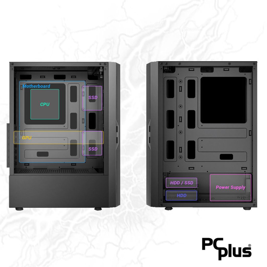 PCPLUS Storm i5-12400F 16GB 1TB NVMe SSD GeForce RTX 3060 OC 12GB RGB igraće stolno računalo