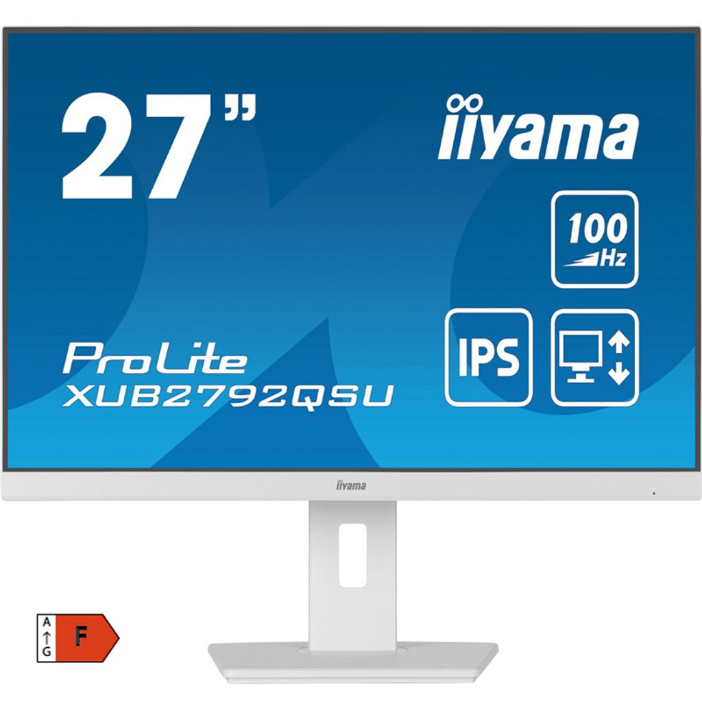 IIYAMA ProLite XUB2792QSU-W6 68,5 cm (27") 100 Hz 2K IPS LED LCD HDMI/DP monitor zvučnika