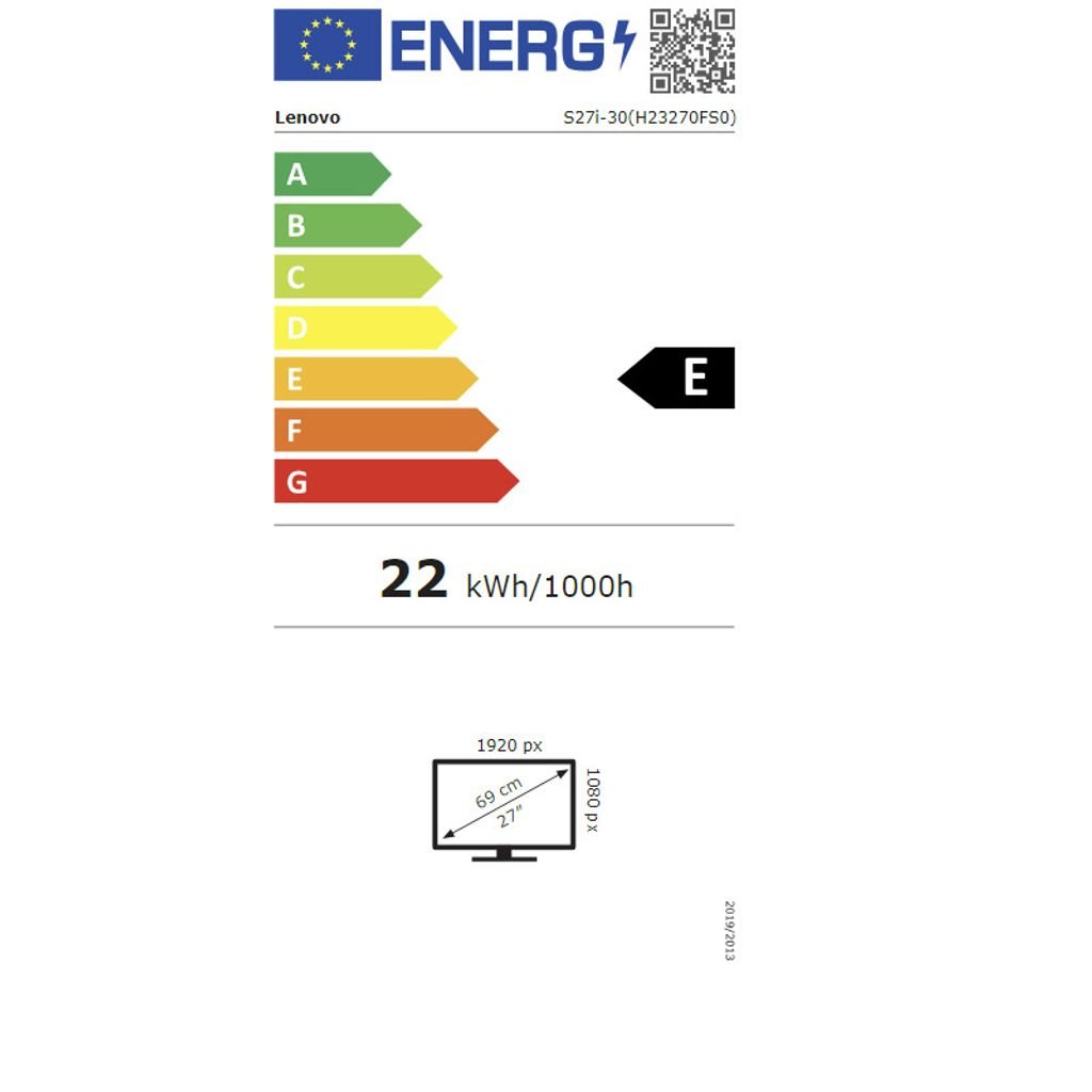 LENOVO ThinkVision S27i-30 68,58 cm (27") FHD IPS WLED LCD HDMI/VGA monitor