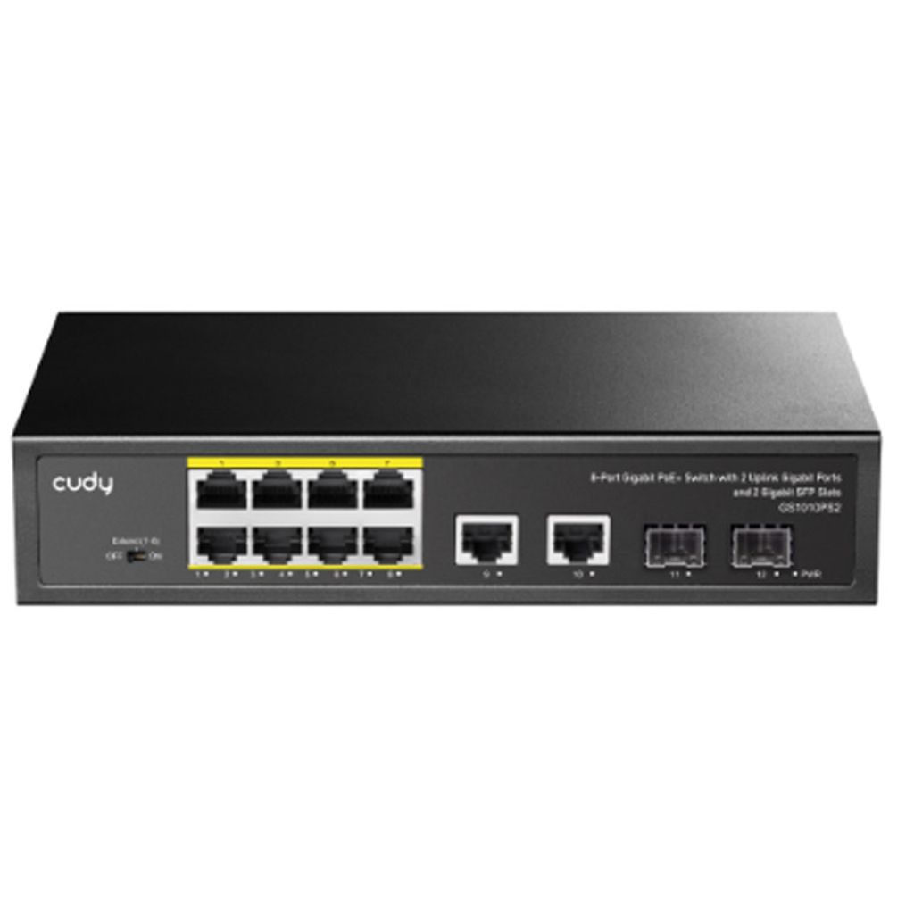 CUDY GS1010PS2 8x Gigabit PoE+ 120W 2xSFP mrežni prekidač