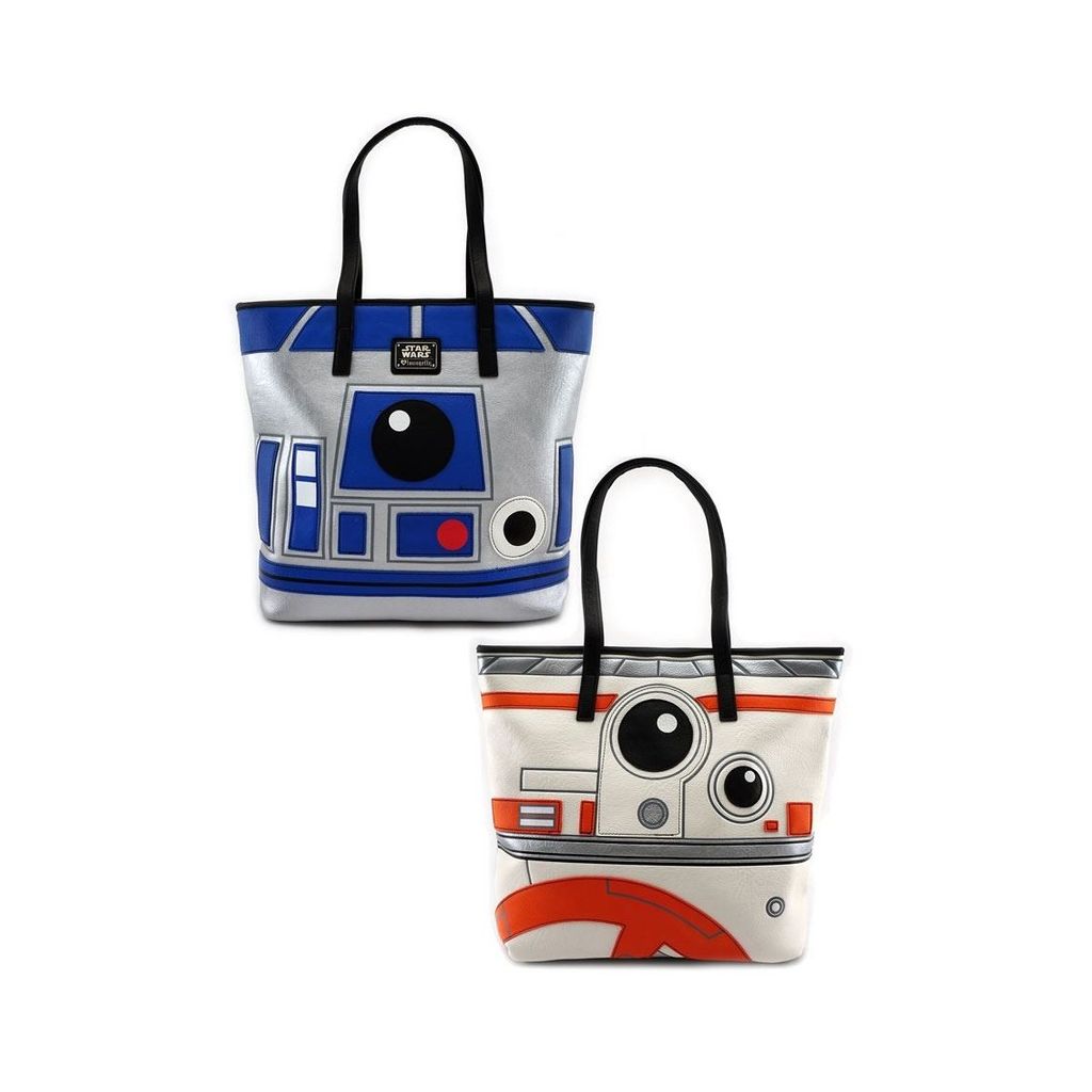 LOUNGEFLY STAR WARS R2D2 BB8 DVOSTRANA TORBA S VELIKIM LICEM