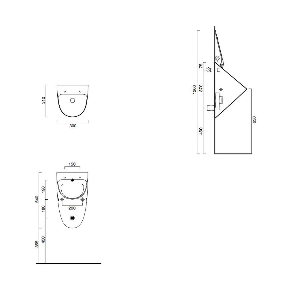 CATALANO pisoar Comfort 54 s rupama na poklopcu - bijeli sjaj (0932541001)