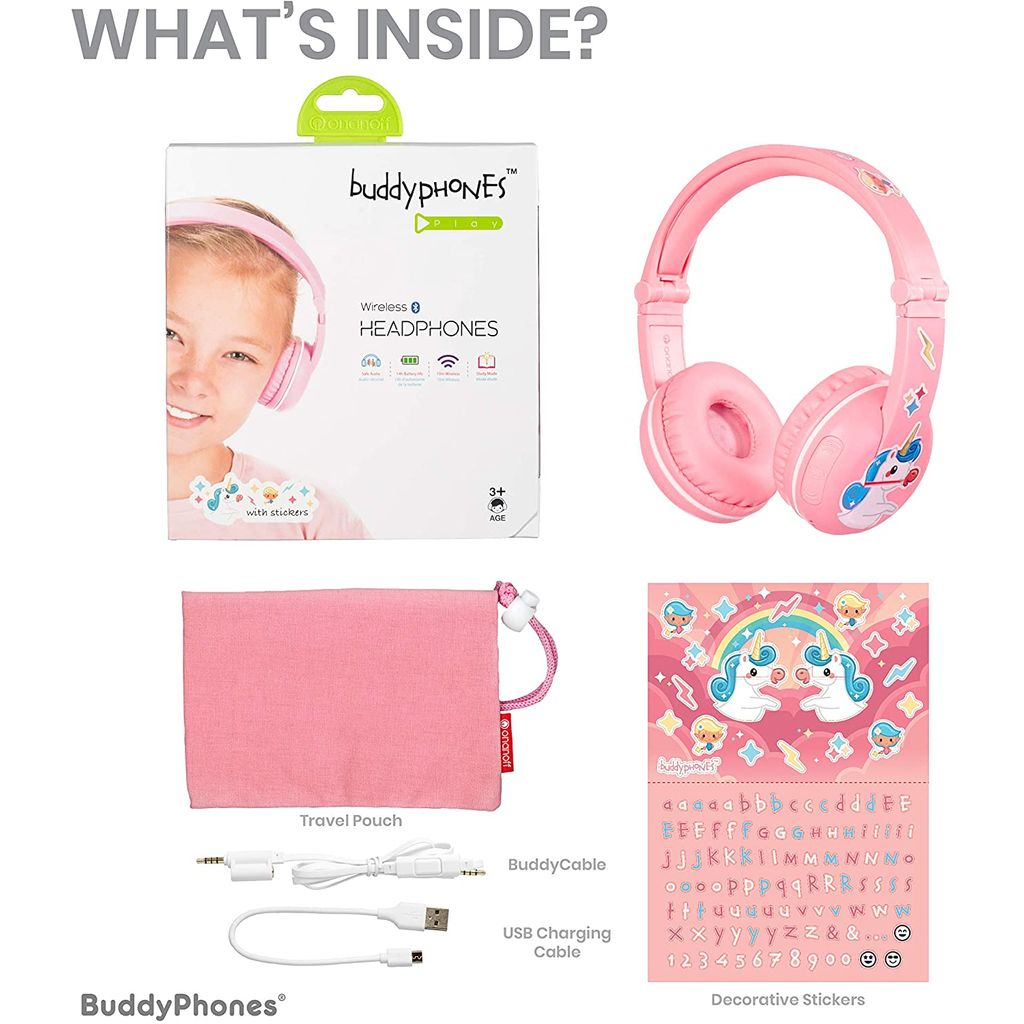 BUDDYPHONES PLAY, BLUETOOTH SLUŠALICE, ROZA