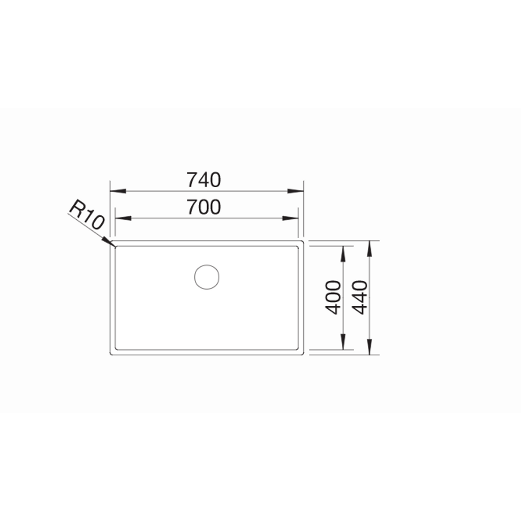 BLANCO sudoper Claron 700-U s gornjim dijelom sifona 521581