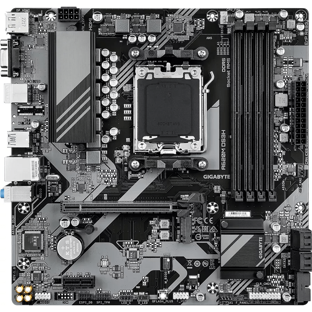 GIGABYTE A620M DS3H, DDR5, SATA3, USB3.2Gen1, DP, AM5 mATX