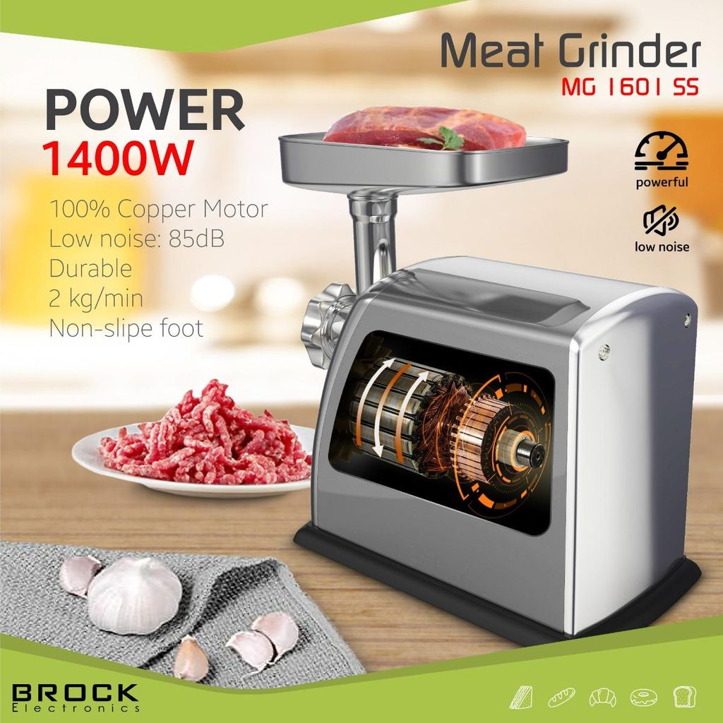 BROCK stroj za mljevenje mesa s priborom - MG 1601 SS