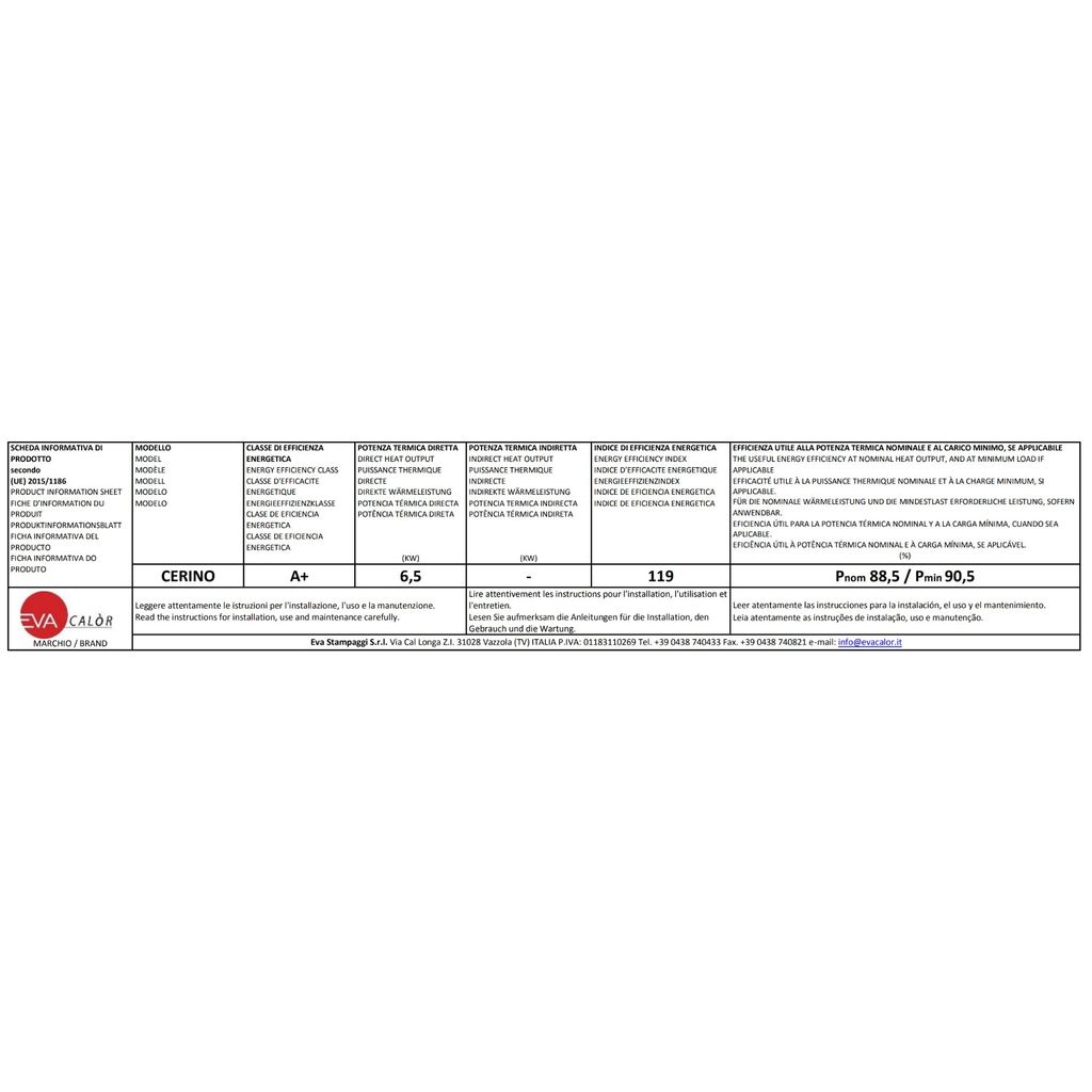 EVA-CALOR Pelet CERINO 49 7,5 kW (crni)