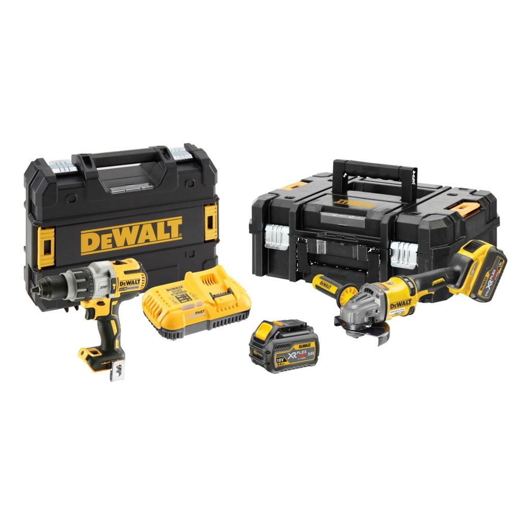 Komplet alata DEWALT (brusilica, punjač, kućište) DCD996 + DCG414 DCK2055T2T