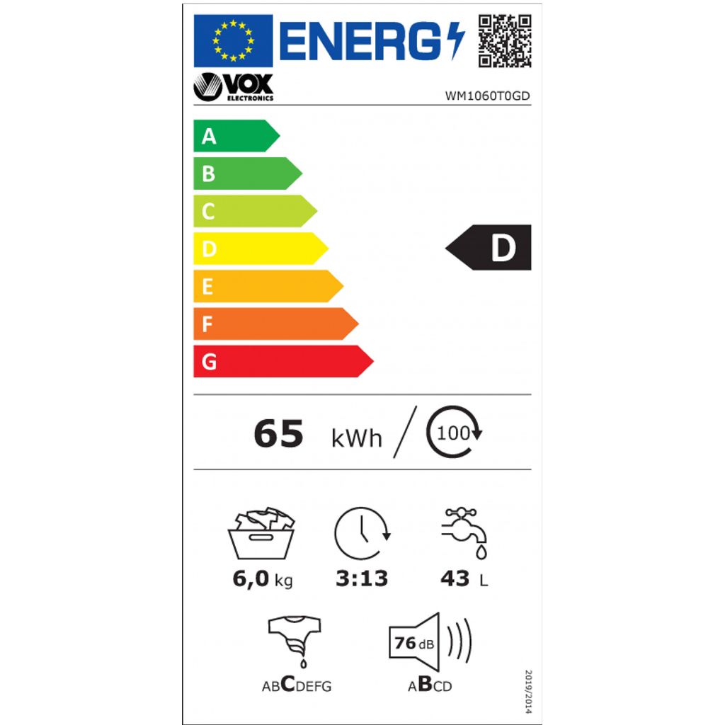 VOX perilica rublja WM 1060-T0GD