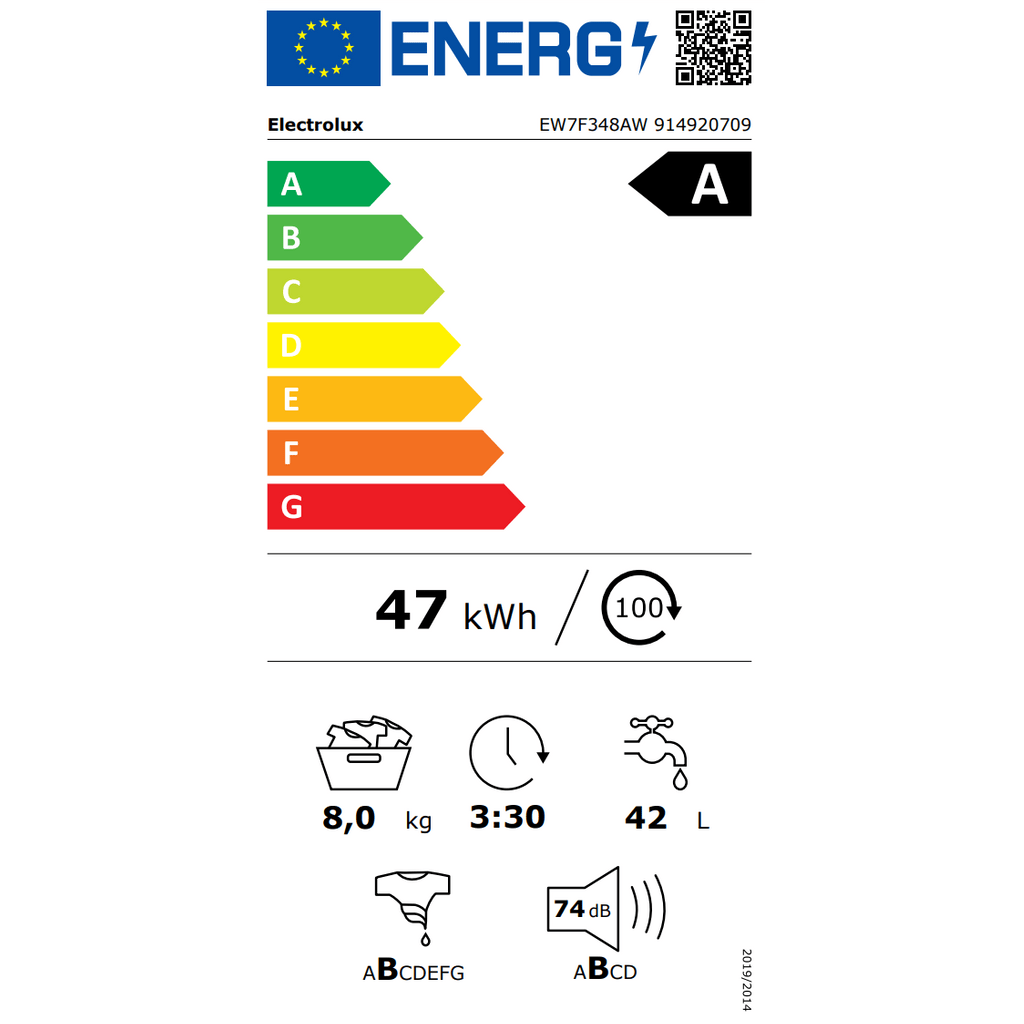 ELECTROLUX perilica rublja EW7F348AW