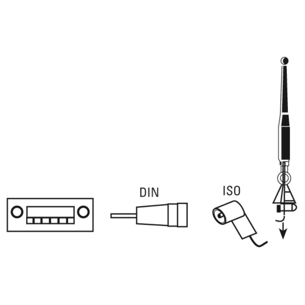 HAMA antenski adapter, DIN utikač - ISO utičnica