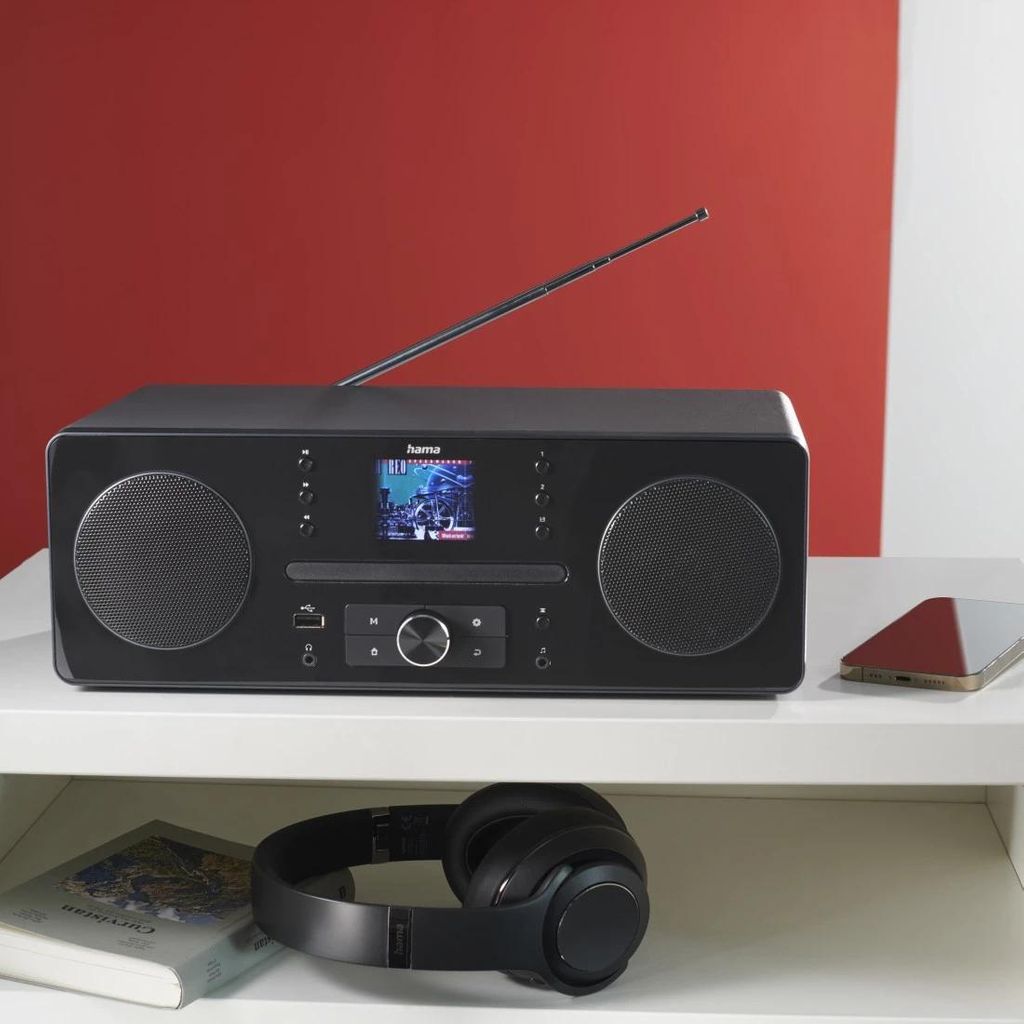 HAMA "DR1560CBT" Digitalni radio, DAB+/FM/CD/Bluetooth® RX, crni