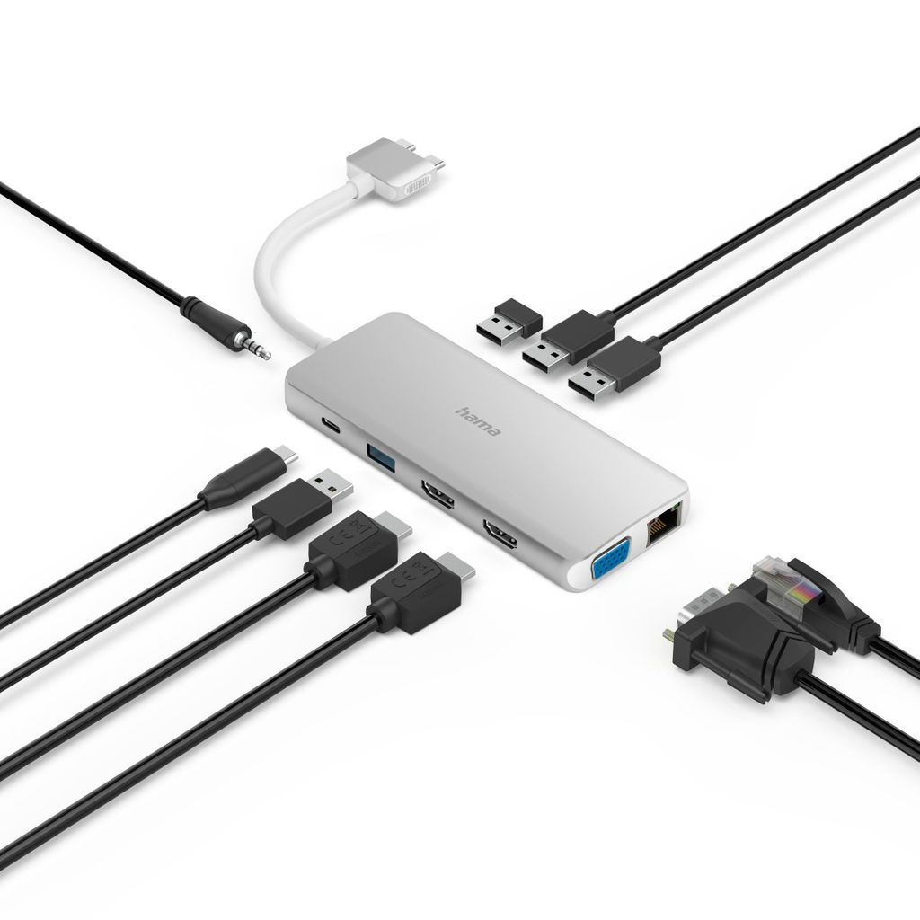 HAMA HUB USB-C, "Connect2Mac", multiport za Apple MacBook Air i Pro, 12 priključaka