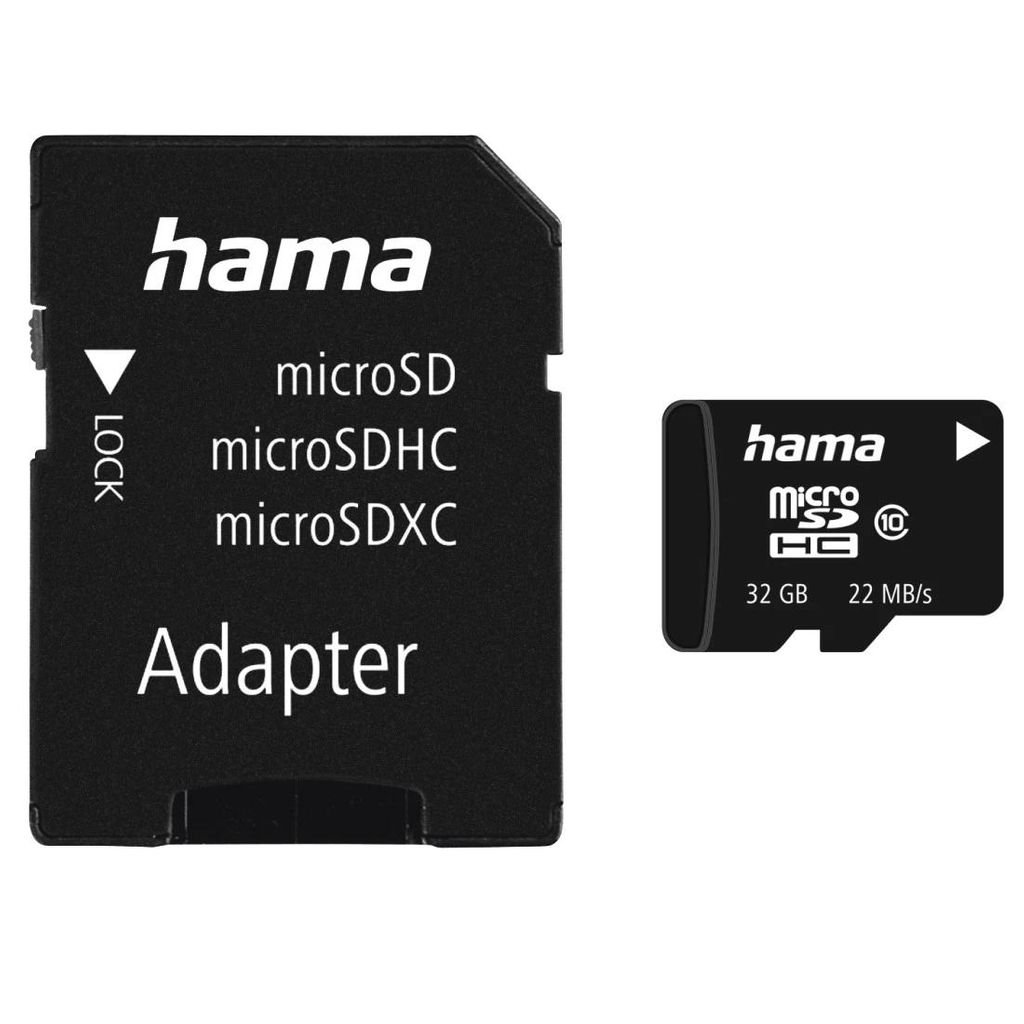 HAMA memorijska kartica microSDHC 32GB Class 10 22MB/s+ adapter / mobilni