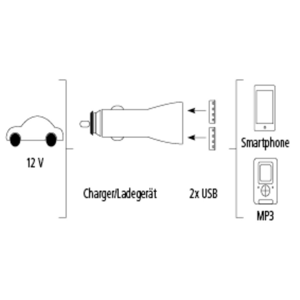 HAMA "univerzalni" USB auto punjač, ​​2.1 A