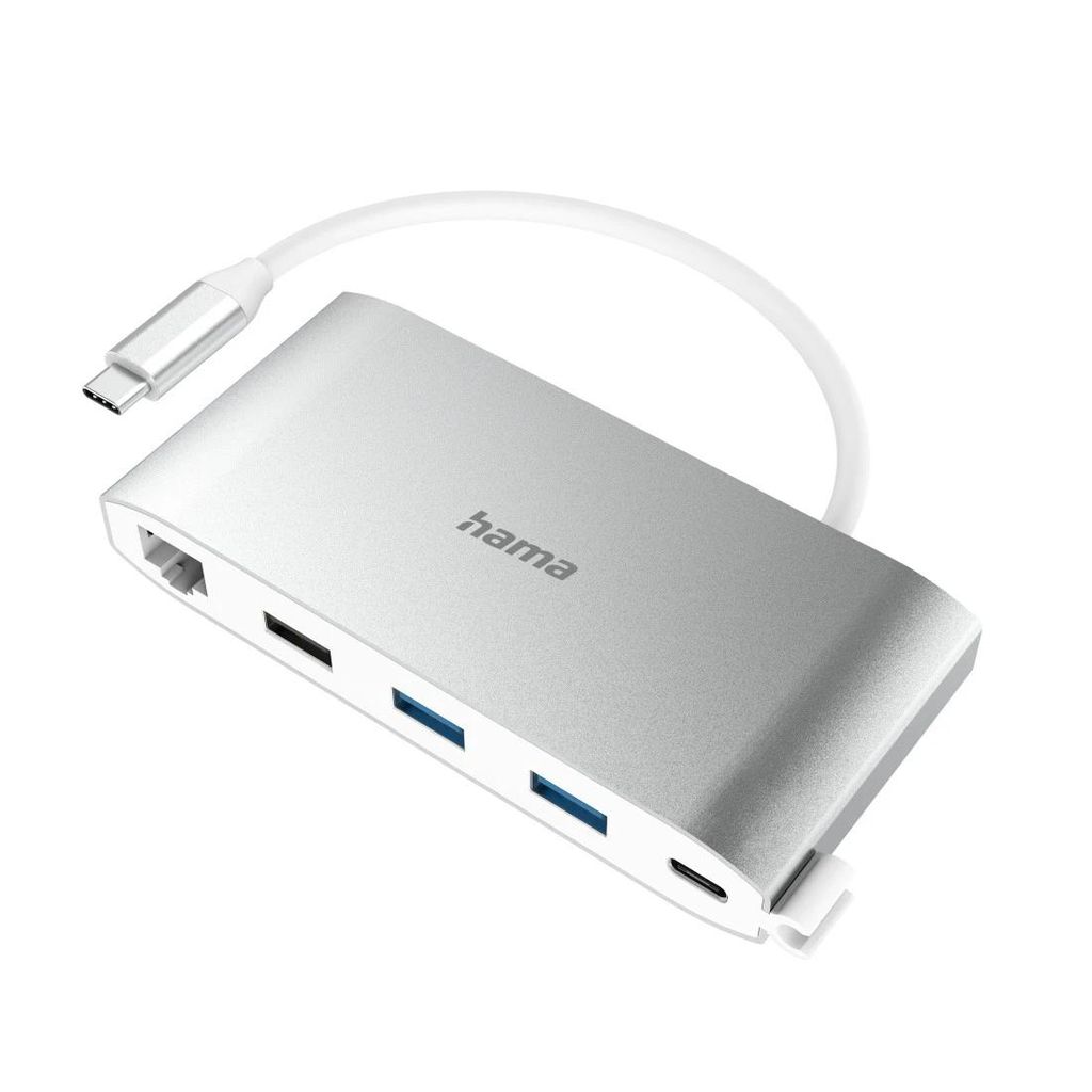 HAMA USB-C čvorište, multiport, 8 portova, 3 x USB-A, 2 x USB-C, VGA, HDMI™, LAN