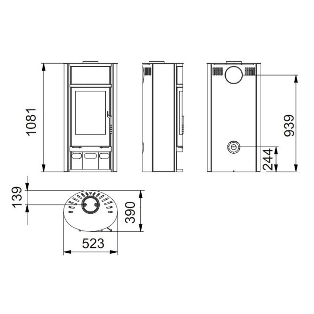 LOKATERM kamin na drva Jakob 5,5 kW (mramorna obloga) 4017612/4018026