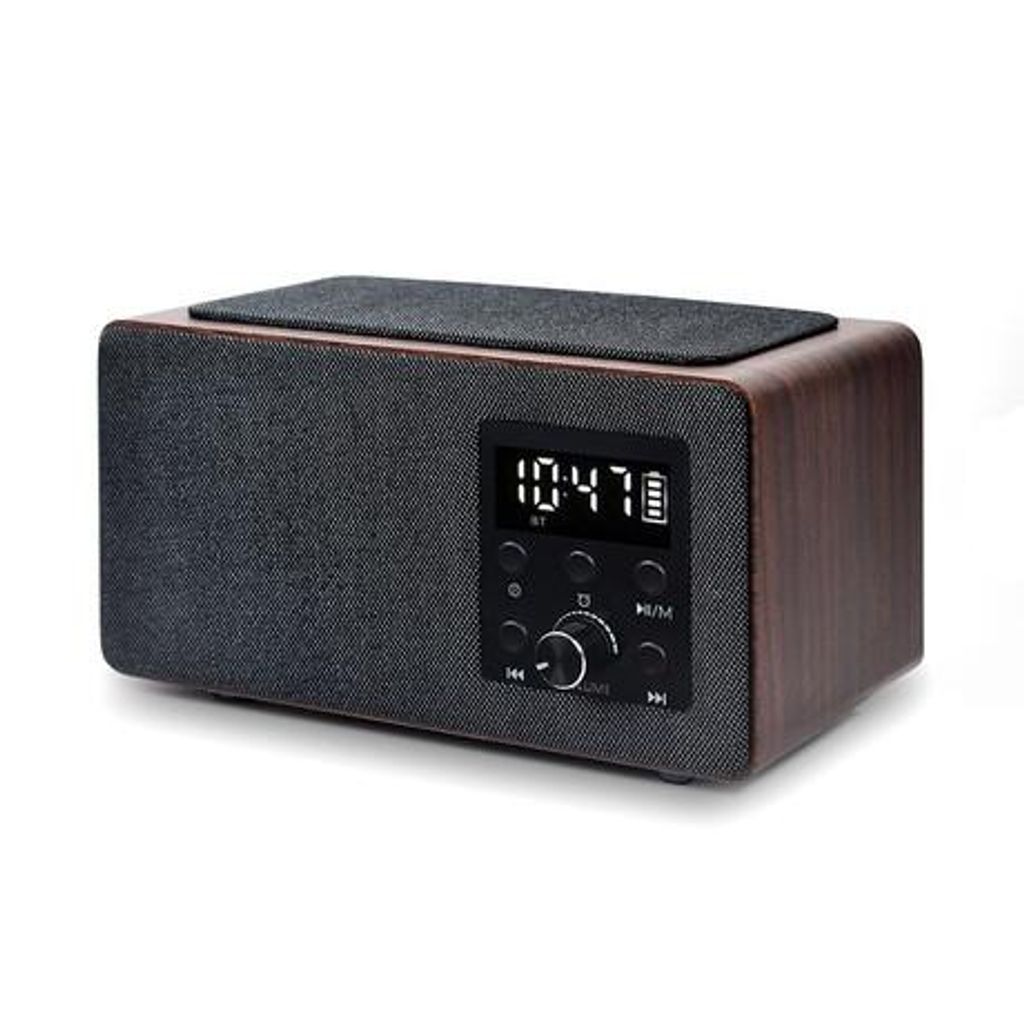 MANTA RDI910 WC radio prijemnik / sat / budilica, FM radio, Bluetooth 5.0, punjiva baterija, Qi bežični punjač, ​​microSD / AUX