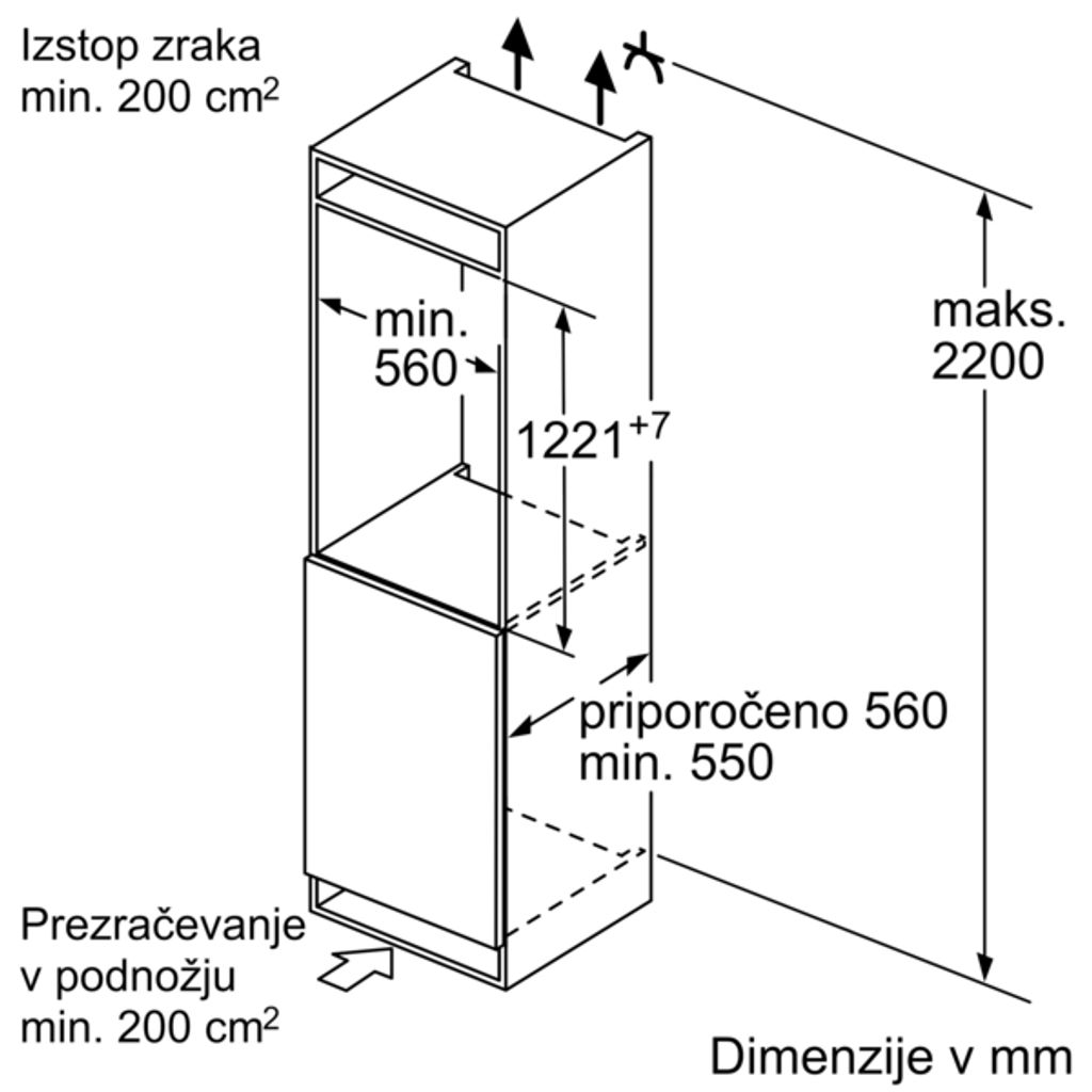 BOSCH ugradbeni hladnjak KIR41NSE0