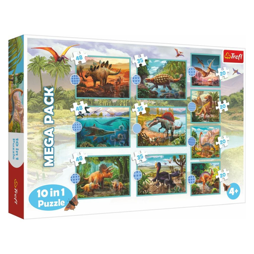 TREFL 10v1 puzzle dinosauri