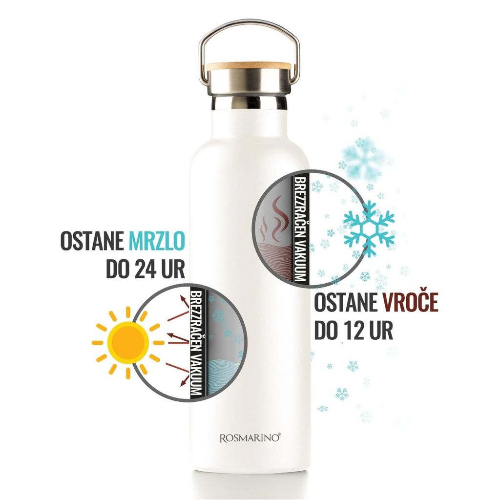 ROSMARINO Termosica Hot&Cold, 750ml, bijela