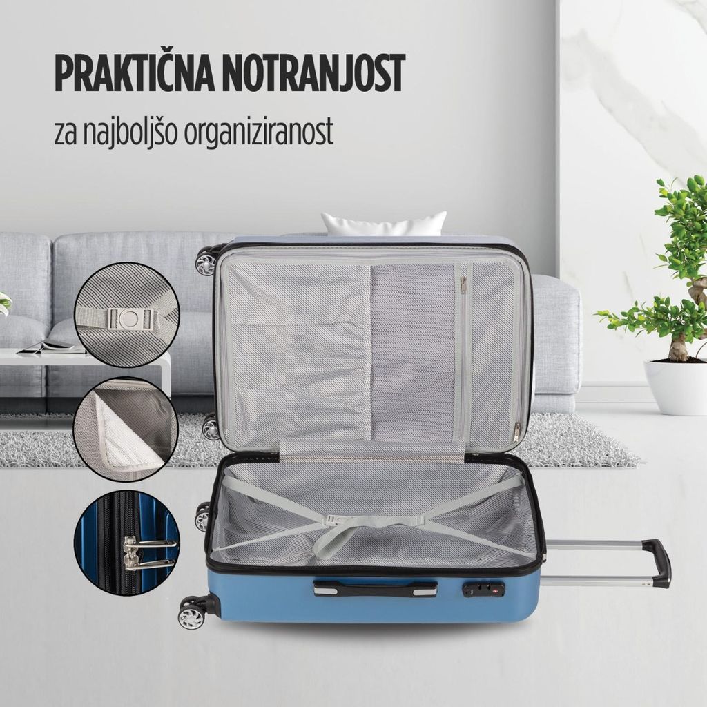 SCANDINAVIA Set od 2 kofera Carbon Series 40+60L plavi