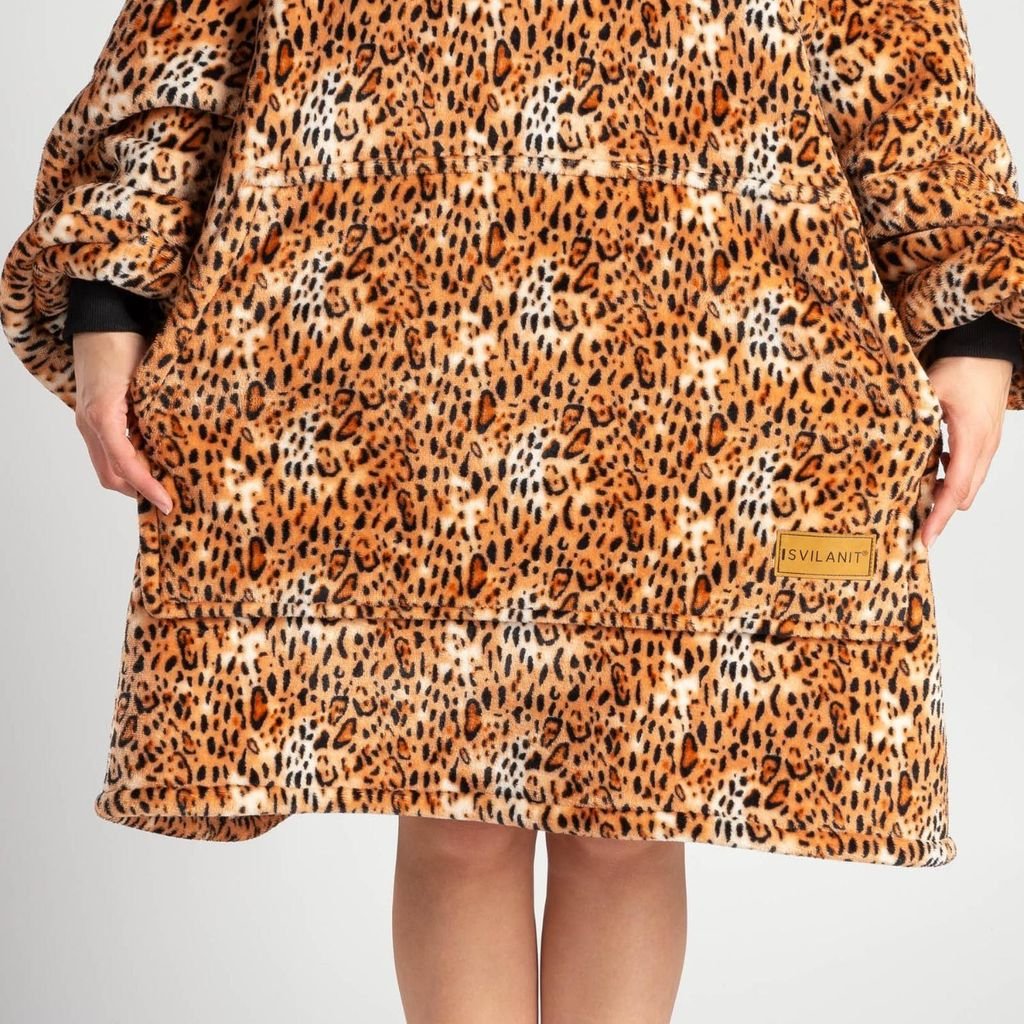 SVILINIT Pokrivač Hoodie Leopard