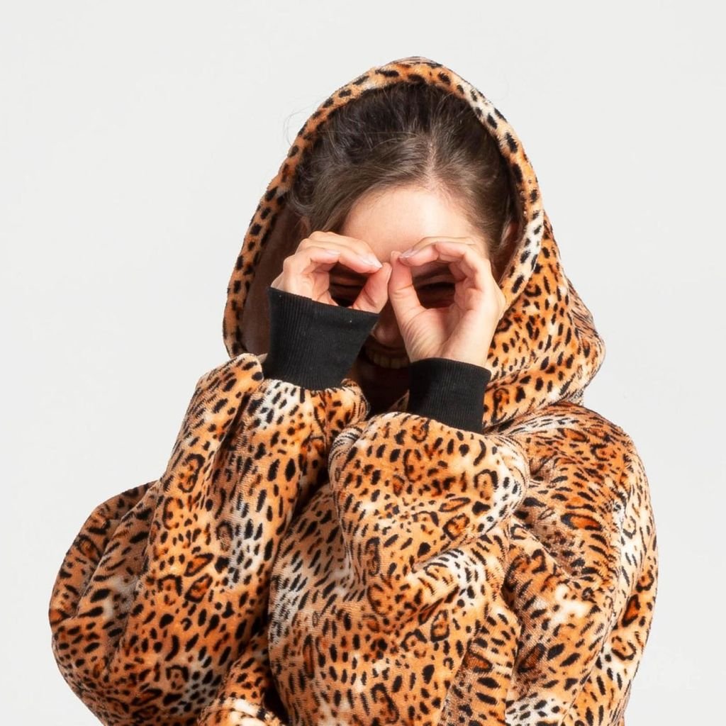 SVILINIT Pokrivač Hoodie Leopard