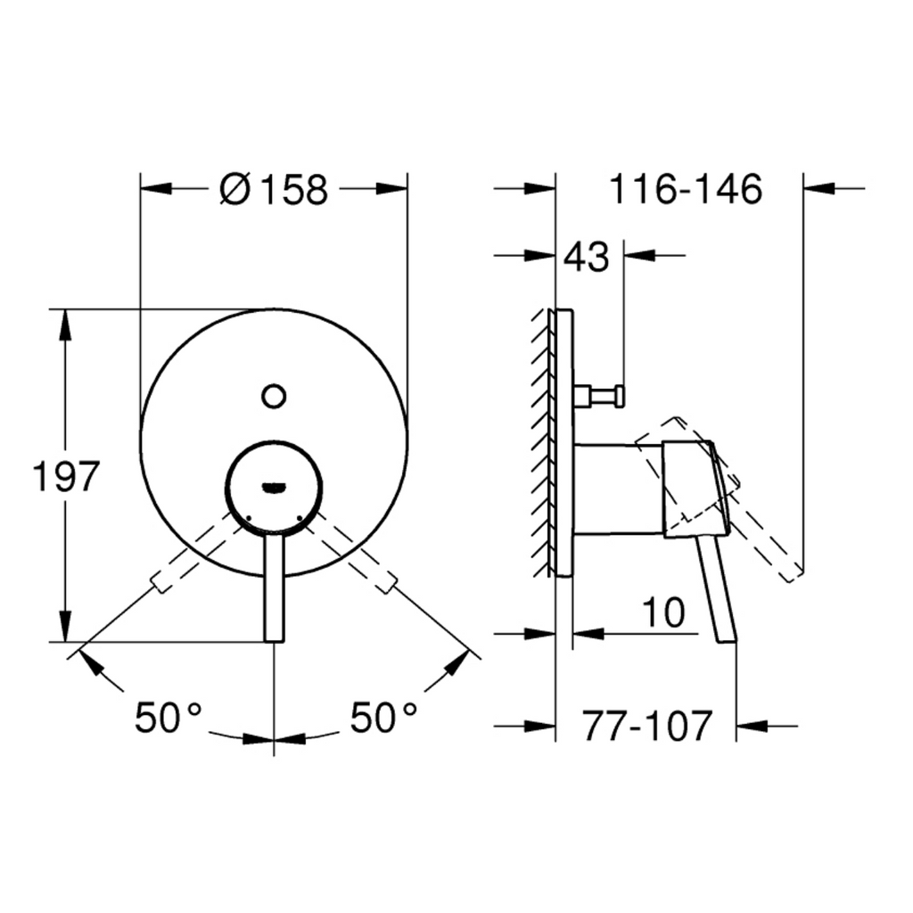 GROHE pokrivna ploča za kadu/tuš CONCETTO (24054001)