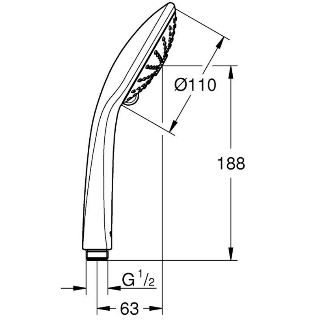 GROHE ručka za tuš EUPHORIA 110 Massage (27239000)