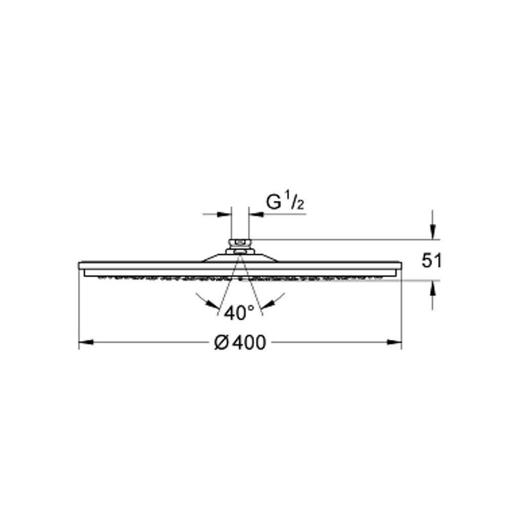 GROHE nadglavni tuš RAINSHOWER Cosmopolitan 400 (28778000)