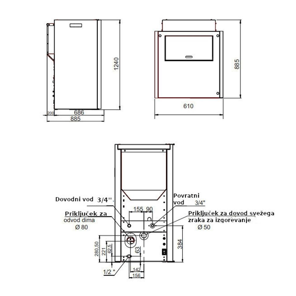 CENTROMETAL Kompaktni toplovodni kotao na pelete CentroPelet ZVBS-25