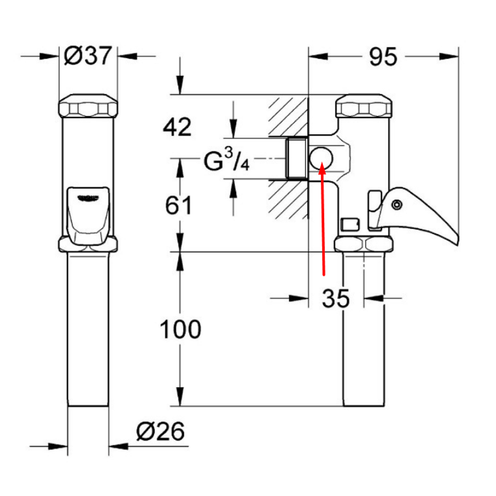 GROHE WC automatski ventil za ispiranje (37139000)