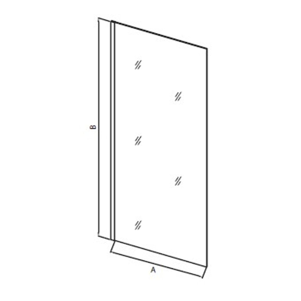 SANOTECHNIK tuš pregrada - prozirno staklo WALK IN 120x200 (N120)