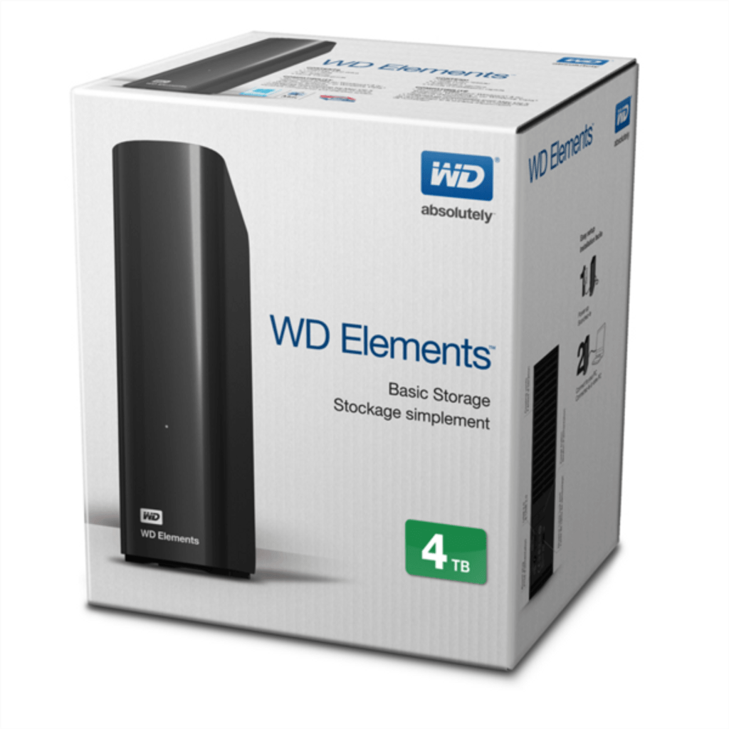 WD tvrdi disk 4TB ELEMENTS DESKTOP, USB 3.0