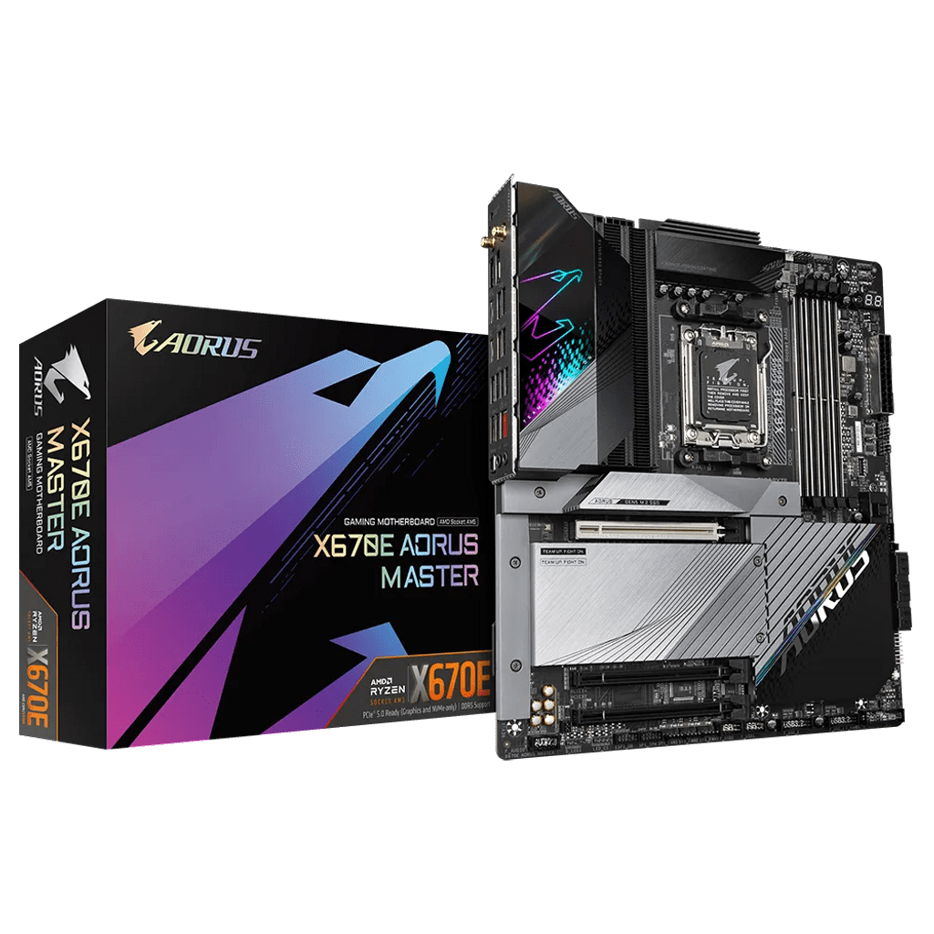 GIGABYTE X670E AORUS MASTER, DDR5, SATA3, USB3.2Gen2x2, DP, 2.5GbE, WiFi 6E, AM5 ATX