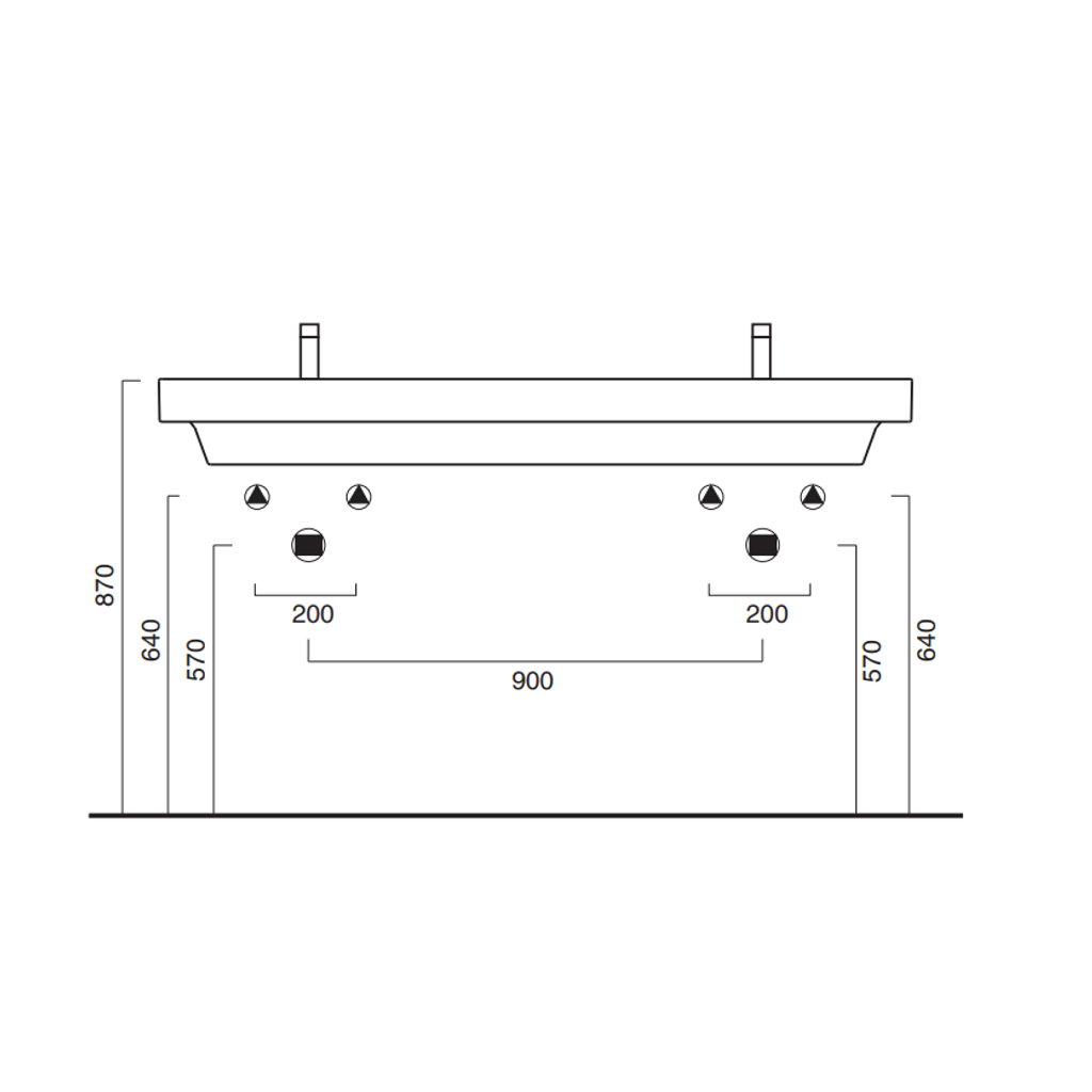 CATALANO zidni dupli sudoper ZERO 150 (0121520001)