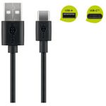 GOOBAY kabel za punjenje i sinkronizaciju USB-C - USB-A (0,1 m), crni