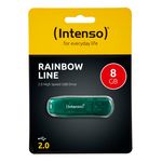 Intenso memorijska kartica 8GB USB 2.0 Rainbow Line - zelena