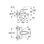 GROHE armatura za kadu/tuš s jednom ručkom Eurodisc Cosmopolitan (33390002)