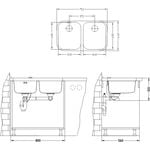 ALVEUS dvostruki sudoper Duo 30 – inox satin (1036849)