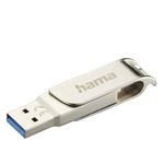 HAMA "C-Rotate Pro" USB stick, USB-C 3.1/3.0, 512 GB, 100 MB/s, srebrni