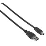 HAMA USB 2.0 priključni kabel, A utikač - mini B utikač (B5 pin), 1,8 m, crni